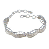 Riley White Tennis Bracelet with Elegant Design White CZ White